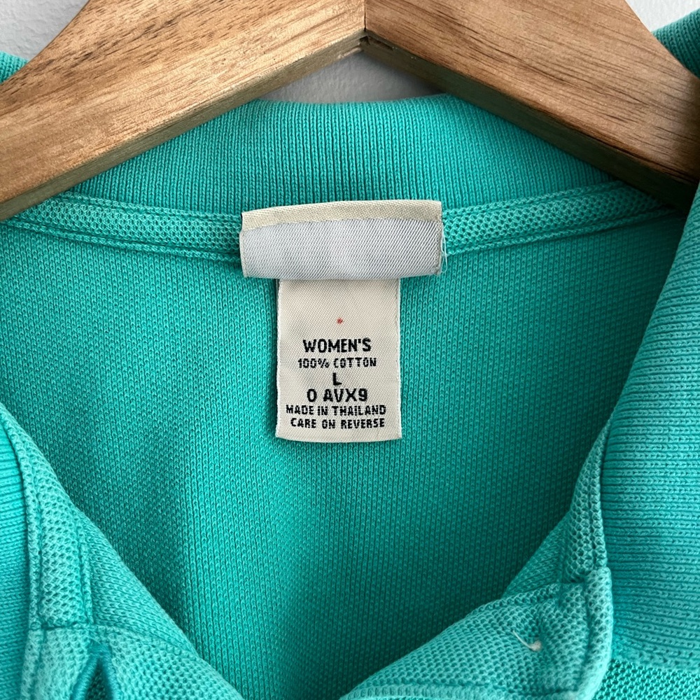 L.l.Bean Women’s Turquoise Polo Shirt size L - Picture 4 of 7